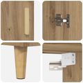 vidaXL Highboard Remeselný dub 69,5 x 32,5 x 180 cm Kompozitné drevo