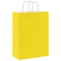 vidaXL Papierové tašky 50 ks s rúčkami žlté 26x12x35 cm