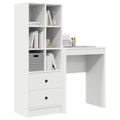 vidaXL Stôl Biela 105,5 x 34 x 127 cm 2 ks