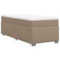 vidaXL Boxspring posteľ s matracom kapučínová 80x200 cm umelá koža