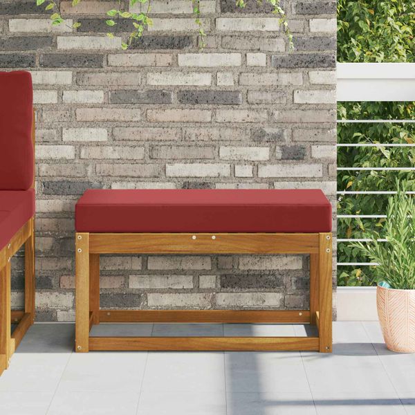 vidaXL Vankúš na vonkajšie sedenie vínovo červená 80 x 40 x 8 cm