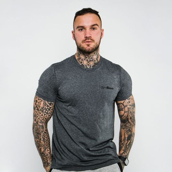 Tričko Basic Dark Grey - GymBeam, veľkosť L