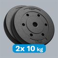 Sada bitúmenových závaží 2x10 kg, 31 mm, REBEL ACTIVE RBA-2103