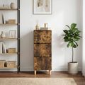 vidaXL Zásuvkový kabinet Dymový dub 33 x 34,5 x 90 cm Kompozitné drevo