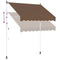 vidaXL Ručná skladacia markíza Sivohnedá 150 cm