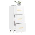 vidaXL Komoda lesklá biela 34,5x34x90 cm spracované drevo