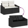 vidaXL Súprava záhradných pohoviek 9 ks Čierna polyratan