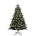vidaXL Umelý skladací vianočný stromček 300 LED diód Zelená 240 cm