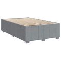 vidaXL LED boxspring posteľ s matracom Svetlosivá 120 x 200 cm Látka