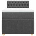 vidaXL Boxspring posteľ s matracom tmavosivá 100x200 cm látka