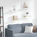 vidaXL Plávajúce nástenné police 4 ks, biele 40x23,5x3,8 cm, MDF