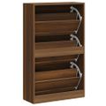 vidaXL Botník hnedý dub 63x24x103 cm spracované drevo