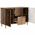 vidaXL Servírovacia skriňa Staré drevo 89 x 34,5 x 60 cm