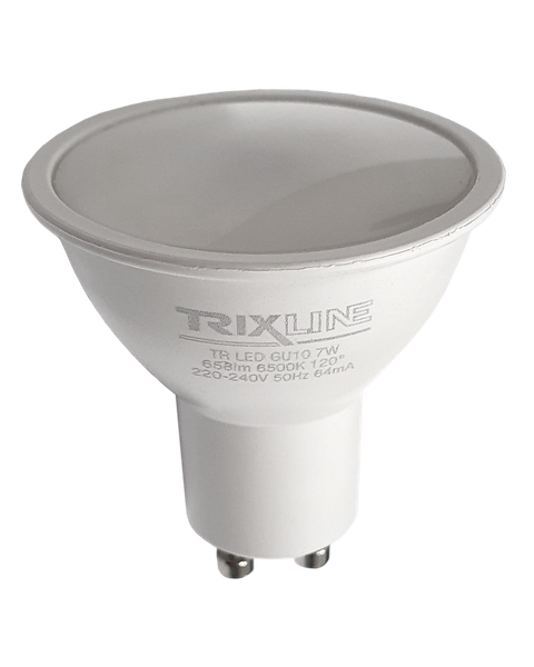 LED žiarovka Trixline 7W 658lm GU10 studená biela