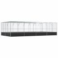 vidaXL Voliéra s nadstavcom strieborná 832x414x212 cm oceľ