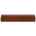 vidaXL Obrubníky trávnika 30 ks 103 x 0,05 x 22 cm Hrdzavý