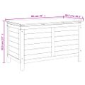 vidaXL Záhradný úložný box biely 99x49,5x58,5 cm masívne jedľové drevo