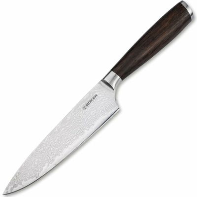 Böker Manufaktur Solingen 130951DAM Chef Knife šéfkuchársky nôž 14,5 cm, damašek, dubové drevo