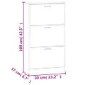 vidaXL Botník dubový 59x17x108 cm spracované drevo