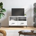 vidaXL TV skrinka biela 80x36x50 cm spracované drevo