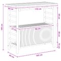 vidaXL Exteriérový barový stôl Prírodná 110 x 50 x 105 cm Bambus