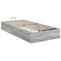 vidaXL Otomanový posteľný rám s úložiskom Sivá Sonoma 80,5 x 200 cm