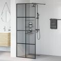 vidaXL Stena walk-in sprchy Čierna 80 x 195 cm tvrdené sklo