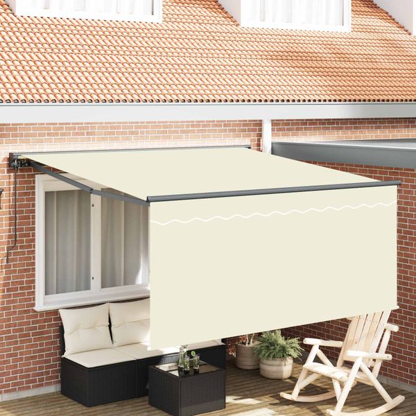 vidaXL Zatemniteľná markíza Krémová 350 x 250 cm Polyester a hliník