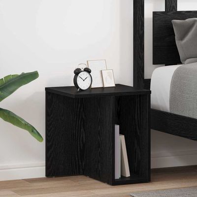 vidaXL Koncový stôl 2 pcs Čierny dub 37 x 32 x 40 cm Kompozitné drevo