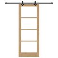 vidaXL Posuvné dvere ORKDAL 78 x 202 cm Prírodná a čierna
