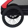 vidaXL Vozík za bicykel pre psa, červeno čierny