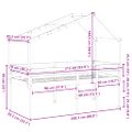 vidaXL Vysoká posteľ so strechou voskovo hnedá 80x200cm borovic. masív