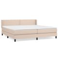 vidaXL Boxspring posteľ s matracom kapučínová 200x200 cm umelá koža