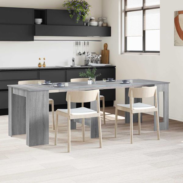 vidaXL Jedálenský stôl 240 x 85 x 75 cm Kompozitné drevo Sivý Sonoma