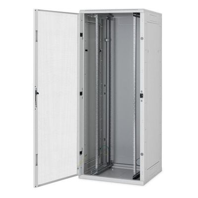 Triton 19" rozvaděč stojanový 42U/800x800, typ RT, nosnost 1200kg, perforované dveře, RAL7035, šedý Rozvadec, stojanový, 19", 42U, 800x800, typ RT, dvere síto 80%-6mm, barva šedá RAL7035