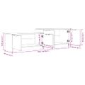 vidaXL TV stolík biely a sonoma 158,5x36x45 cm spracované drevo