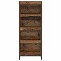 vidaXL Knižnica 60 x 30 x 155 cm Kompozitné drevo Staré drevo