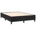 vidaXL Posteľný rám boxspring s matracom čierny 140x200 cm zamat