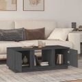 vidaXL Konferenčný stolík sivý 110x50x40 cm borovicový masív