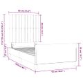 vidaXL Rám postele bez matraca tmavomodrý 90x200 cm zamat