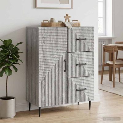 vidaXL Servírovacia skriňa so zásuvkou Sivá sonoma 66 x 34,5 x 89,5 cm