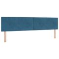 vidaXL Polohovací postel s matrací 2 ks Tmavomodrá Zamat