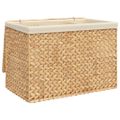 vidaXL Kôš na bielizeň s 3 priehradkami 75x42,5x52 cm vodný hyacint