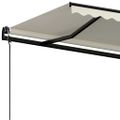 vidaXL Automaticky zaťahovacia markíza 450x350 cm krémová