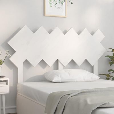 vidaXL Čelo postele biele 132x3x81 cm masívna borovica