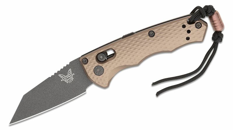 Benchmade 2900BK-1 AUTO IMMUNITY Dark Earth stredný nôž 6,3 cm, čierna, hnedá, hliník