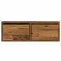 vidaXL TV skrinka s LED svetlami staré drevo 75x35,5x25 cm