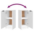 vidaXL Komody 2 ks biele 30x30x70 cm spracované drevo