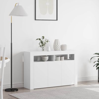 vidaXL Servírovacia skriňa Biela 116 x 30 x 75 cm Kompozitné drevo