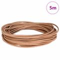 vidaXL Kožená šnúrka 1 Hnedá Ø3 mm x 5 m Koža